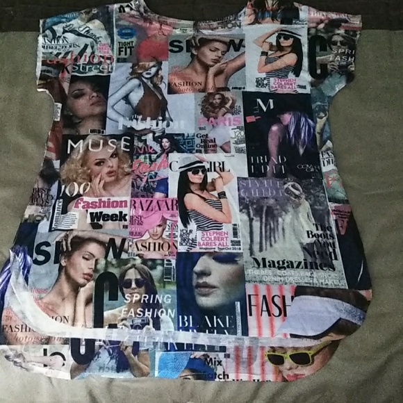 Girl print top size small - Picture 1 of 2